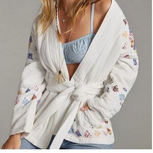 Anthropologie Patchwork Wrap Jacket - XS